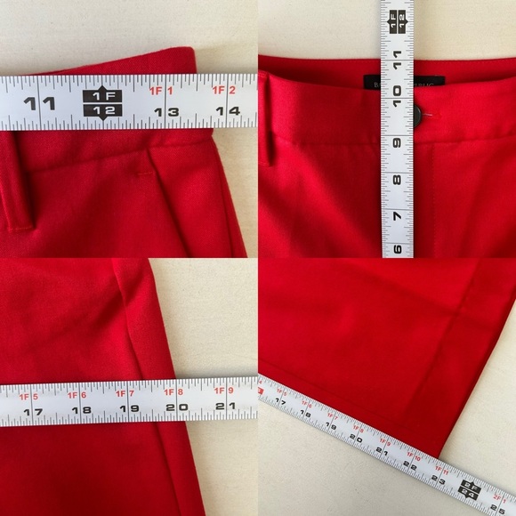 Banana Republic High Rise Slim Wide Leg Cropped Pants Red Size 2 - Picture 13 of 15